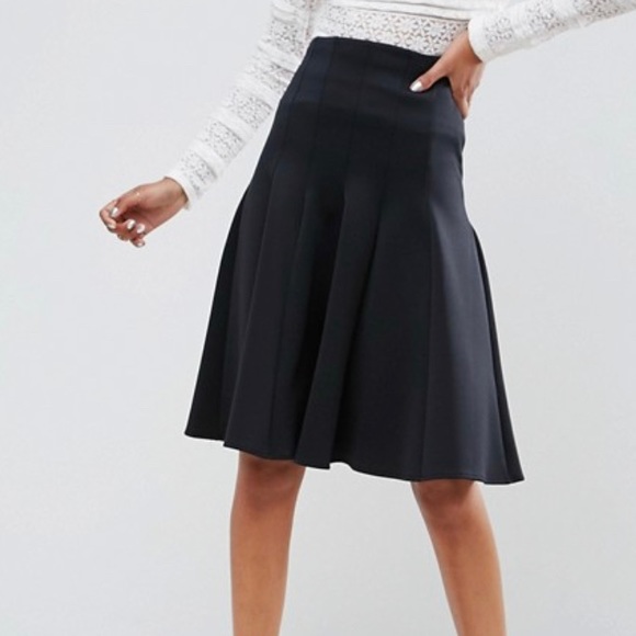 ASOS prom skirt with high waist in scuba - Picture 3 of 7